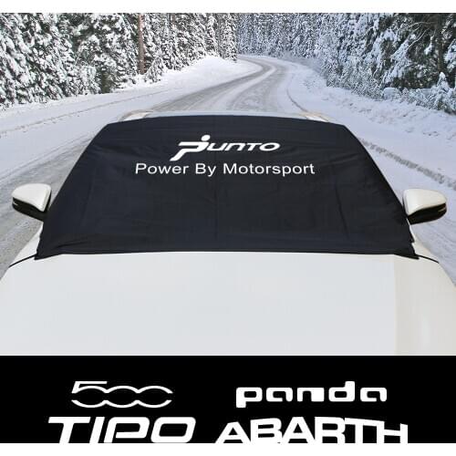 Car Windshield Protector Snow Ice Dust Block Sun Shade Waterproof Cover For Fiat Panda PUNTO ABARTH TIPO Auto Accessories