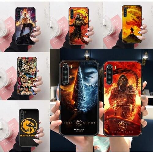 Mortal Kombat Game Phone Case For Xiaomi Redmi Note 7 8 9 10 7A 8T 9A 9T 9S 10S Pro black luxury funda soft cell cover trend
