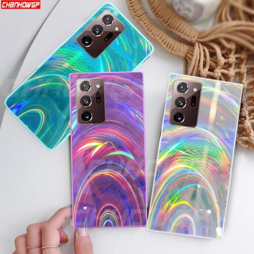 For Samsung Galaxy Note 20 Ultra Case 3D Rainbow Glitter Laser Mirror Phone Cases For Galaxy Note20 Note 20 Bling Soft Cover