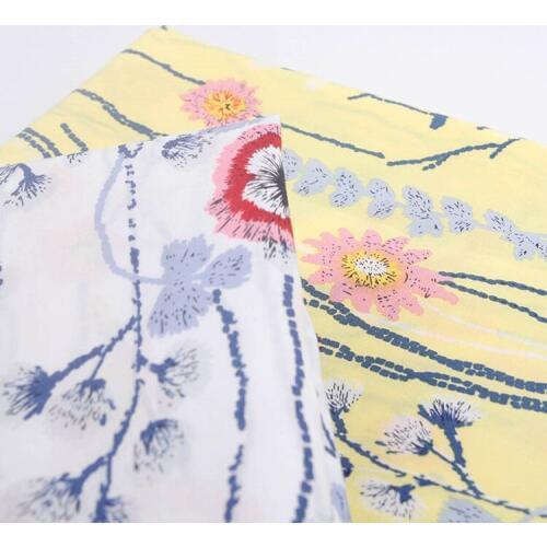 Floral leaf soft vintage fabric Retro style fabric Calico Printed cotton fabric for DIY Bag cloth dress 1order=1meter