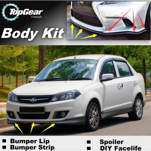 Bumper Lip Deflector Lips For Proton Saga Front Spoiler Skirt For TopGear Friends Car tuning View / Body Kit / Strip