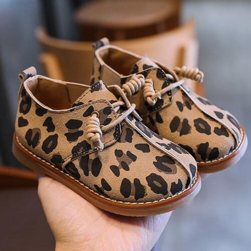 Childrens Shoes Toddler girl shoes Leopard grain shoes Girls shoes 2021Spring kids shoes children princess Dancing leather shoe