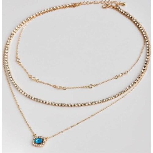 European and American famous fashion street shooting personality fashion new womens chain multi-layer Necklace