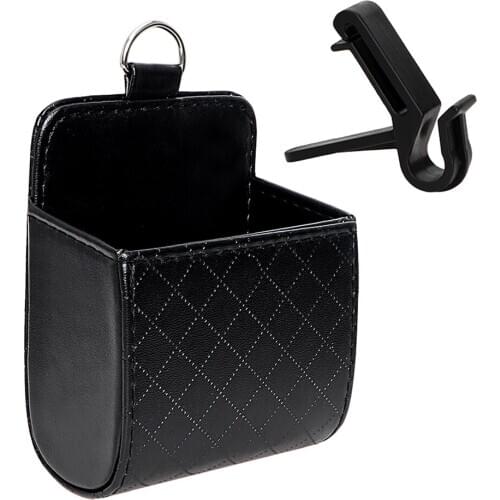 Pocket Outlet Vent Tidy Storage Car Organizer PU Leather Storage Bag Universal