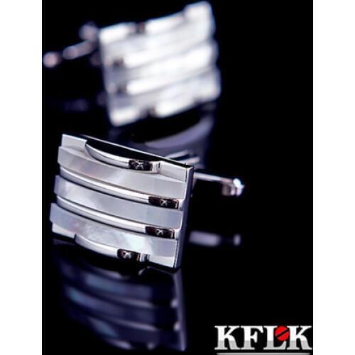KFLK jewelry 2020 HOT shirt cufflinks for mens Gifts Brand cuff buttons Shell cuff links High Quality abotoaduras Jewelry
