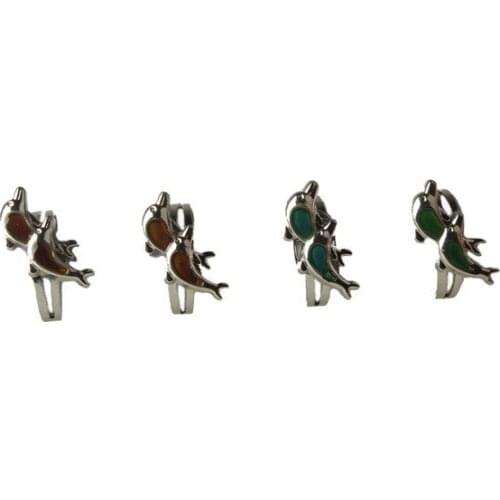 Double dolphins aniaml mood ring change color ring to the temperature of your blood