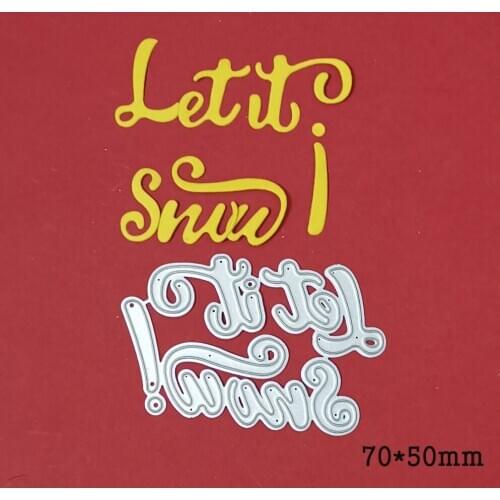 Metal Cutting Dies Let it snow Craft Letters Die Cuts Stencil For Diy Scrapbook Paper Cards Embossing Knife Blade Die Template