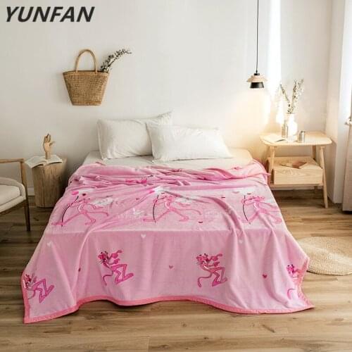 Pink Panther blankets cartoon quilts twin full queen king kids blankets soft Throw Flannel blanket on Bed/car/sofa cute rugs