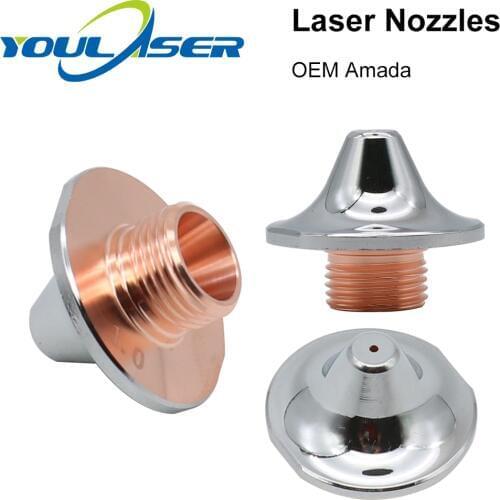 OEM Amada Single Layer Double Layer Nozzles Dia 25mm H20 M12 Caliber 0.8-4.0mm for Fiber Laser Cutting Head