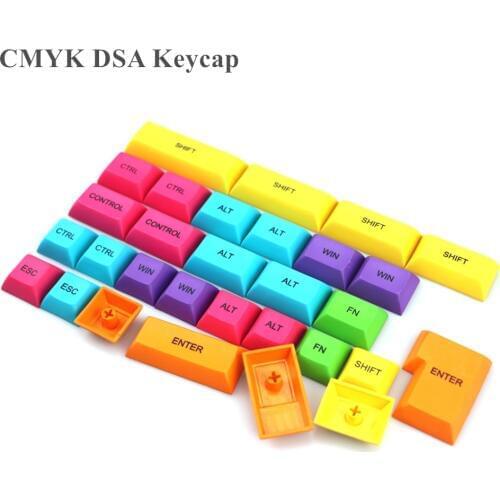 Pbt dsa key cap OEM keycap dye subbed colorful keycaps modifier for diy gaming mechanical keyboard cherry switch