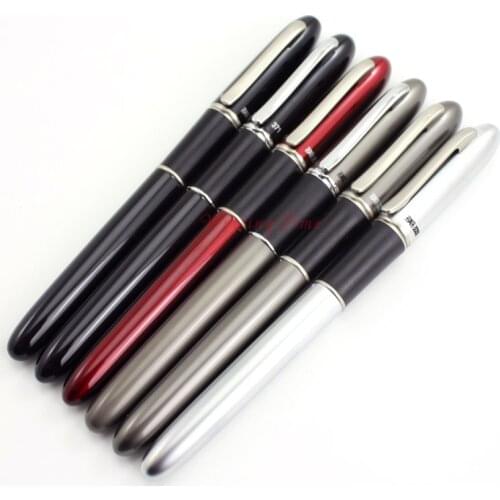 Hero Fountain Pen 371 Straight or Curved Iraurita Nib Fine Nib Six Colors Writing Use Hard Resin Aluminum Alloy Baking Copper