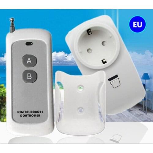 RF Remote control switch socket AC 220v European standard plugs+ 1 remote control with 2 key