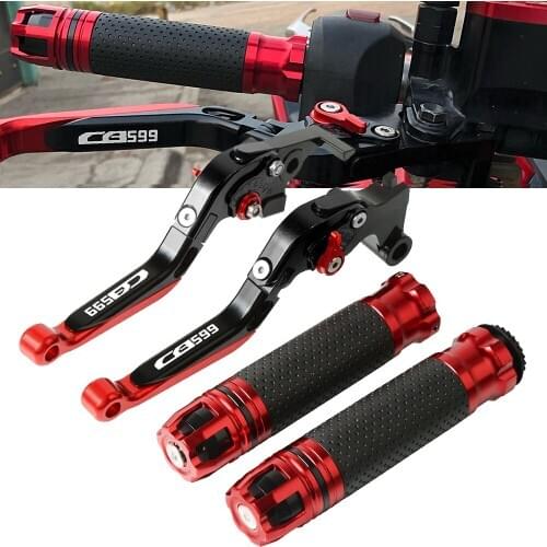 Motorcycle CB 600 F Adjustable Brake Clutch Lever Extendable+Handle Grips Handlebar For HONDA CB 599 CB600F HORNET 1998-2006