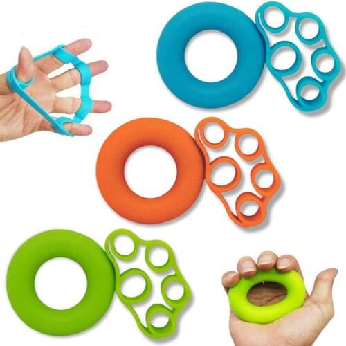 SKDK 1PC Finger Hand Grip Silicone Strength Trainer Ring Gripper 3kg-5kg Finger Expander Gym Fitness Training Power Hand Grips