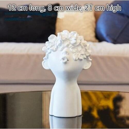 Nordic creative character statue crafts, home office restaurant table decoration gifts, human head sculpture decoration