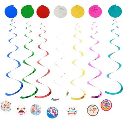 Ceiling Hanging Spiral Garland Home Decor Garland DIY Party Christmas Festival Ornaments Wedding Supplies With White String Seal