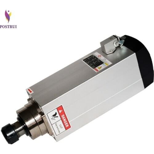 Air cooled high speed motor spindle ER25 3.5kw square air cooled spindle motor engraving machine accessories 220/380V 1PC
