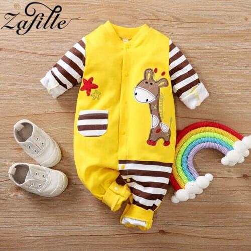ZAFILLE Griaffe Clothes For Newborns Overalls Jumpsuit For Kids Cartoon Baby Romper Cute Boy Baby Bodysuit For Newborns Costume