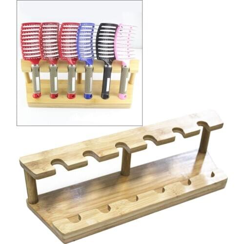 Women Hair Brushes Comb Holder Ladies Salon Styler Hair Care Massage Brush Roller Comb Holder Home Decor