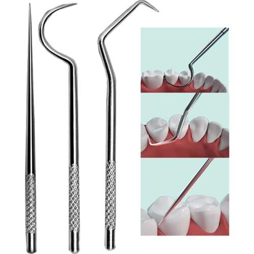 Stainless Steel Toothpick Metal Flossing Tools With Portable Toothpick Holder Outdoor Household Travel Supplies