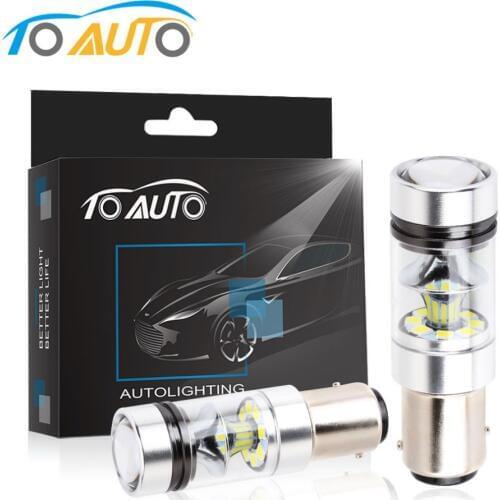 1 Pair bay15d 1157 LED Bulb Car Fog light 100W White 20 SMD 3030 Reverse Lights DRL Daytime Running Light Stop Backup Lights