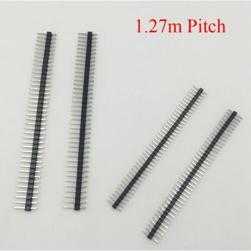 1x40 1*40 1x50 1*50 Pin 40P 50P 1.27mm Pitch Single Row Single-Spaced Straight Pin PCB Male IC Connector Pin Header Strip