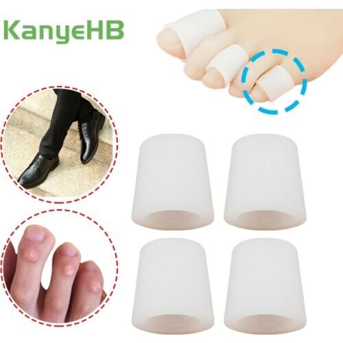 4pcs Transparent Gel Protector Toe Protectors Feet Pain Relief Guard Insoles Little Toe Corn Blisters Callus Bunions Gel A233