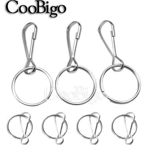 50pcs Metal Keychain Key Ring Split Ring Fob Key for Outdoor Paracord Phone Lanyards Backpack DIY Key Chains Accessories