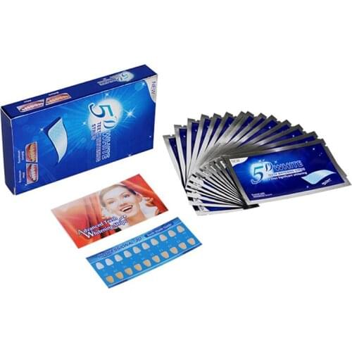 7/14pairs 5D Gel Teeth Whitening Teeth Sticker Bleaching Tool Teeth Whitening Sticker Whiten Gel Oral Hygiene Care Strip