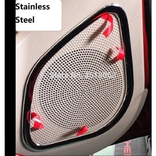 ABS Chrome Styling Accessories For Chery Tiggo 5 2014 201 2016 2017 Car Door Audio Speaker Sound Horn Ring Frame Cover Trim