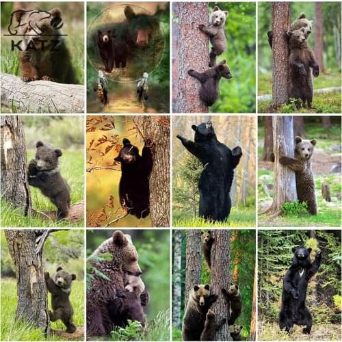 Diamond Painting Animal Bear Image Embroidery Crossing Jungle Diy Mosaic Art Gift Adult Children Cross Stitch Home Decoration