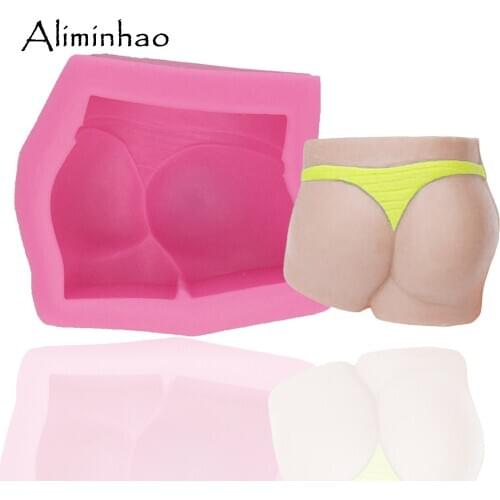 B0167 butt shape for Soap Resin Clay Sugarcraft Silicone mould chocolate fondant cake decorating tools