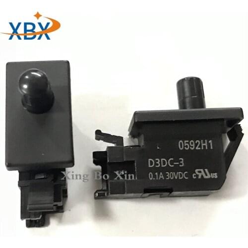 Free Shipping5PCS 100% NEW D3DC-3N micro switch D3DC-3 small limit stroke switch, black brake