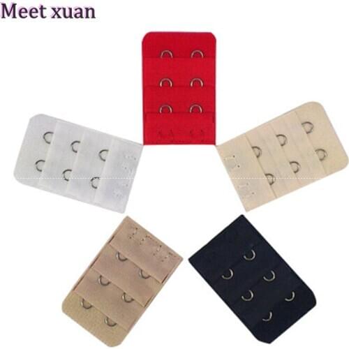 Women Lady Girls Bra Elastic Extender Back Extension for Wome 2 Rows 2 Hooks Stretch Adjustable Bra Extension Strap