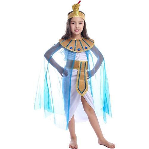 Girls Egyptian Queen Cleopatra Kids dress Little Royal Historical Cosplay Costume