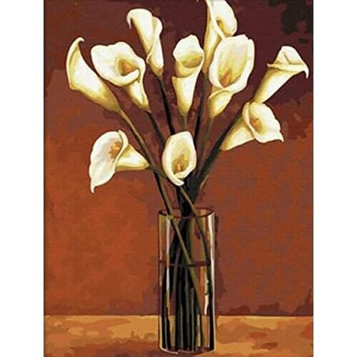 DIY Pictures By Number Speaker Flower Kits Home Decor Paint By Number Drawing On Canvas HandPainted Painting Art Gift