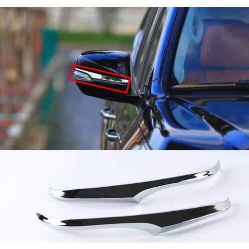 For Lexus LX570 2009~2019 Rearview Mirror Anti-scratch Trim Strip Rear Mirror Bright Strip
