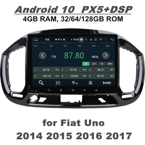 DSP 4gb+128gb 1 DIN 9" Android 10 Car Stereo Radio DVD GPS for Fiat Uno 2014-2017 Bluetooth 5.0 WIFI Easy Connect