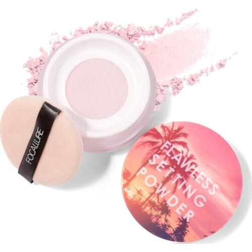 FOCALLURE New Top Quality Loose Powder Translucent Light Smooth Setting Powder Waterproof Oil-control Velvety Face Makeup