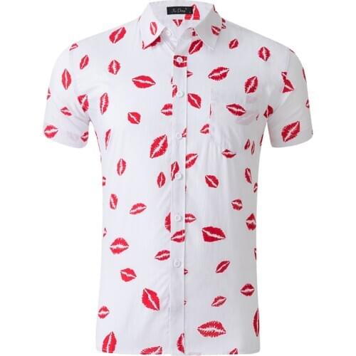 Hawaiian shirt men fashion printing summer Mens Short sleeve shirt quality Brand Beach shirts cotton