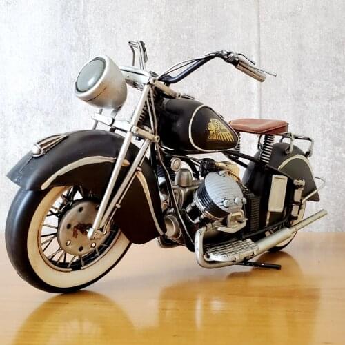 Indian Motorcycle Model Modelcar Access Ironwork Crafts HandmadeModel Works Collection Handicraft Decorations Gifts Nostalgic