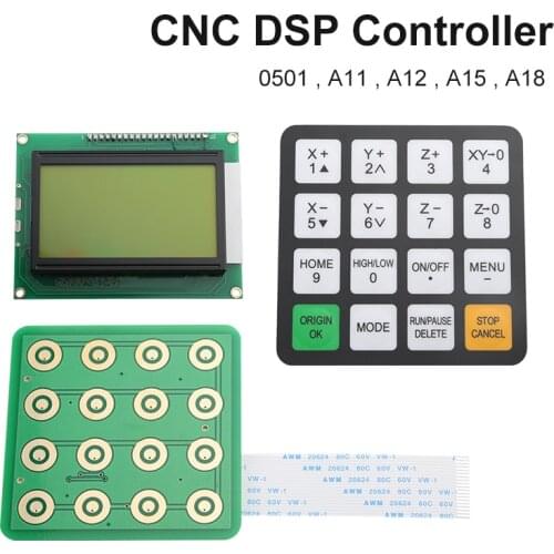 Richauto 0501 A11 A12 A15 A18 DSP Handle Button Film Button Shell And Display CNC Woodworking Engraving Controller Parts