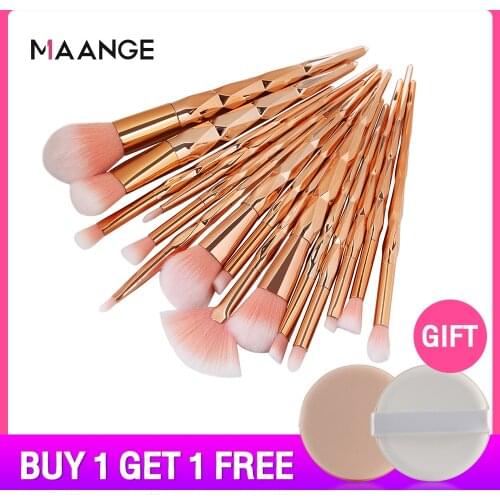 MAANGE 4/10/15Pcs Makeup Brushes Set Powder Foundation Eyebrow Eye Shadow Lip Concealer Fan Makeup Brush Kit Pincel Maquiagem