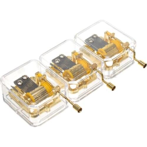 Music Box Wind Up Music Box Gold Transparent Acrylic Exquisite Circle Gift Castle In The Sky Happy Birthday