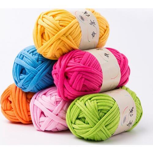 Mylb 100g Home Colourful DIY Crochet Cloth Carpets Yarn Cotton Wool Knitting Paragraph hand-knitted Thick Knit Basket Blanket