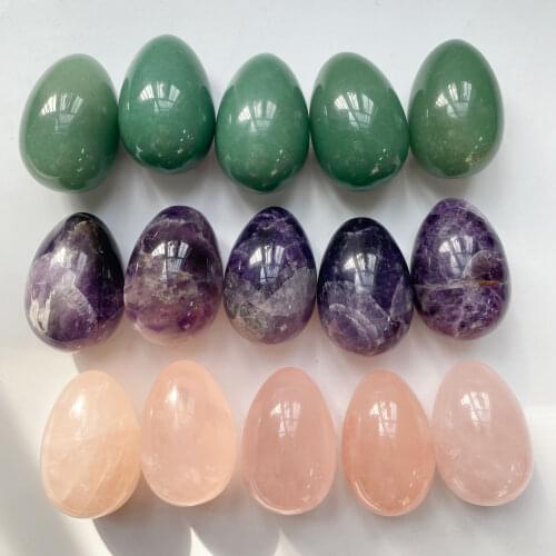 Wholesale natural various crystal yoni eggs crystal massage eggs