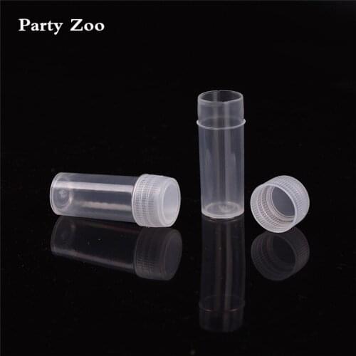 1000 X 5ml Clear Refillable Test Tubes Bottles Practical Plastic Sample Containers Vials Powder Craft With Screw Caps
