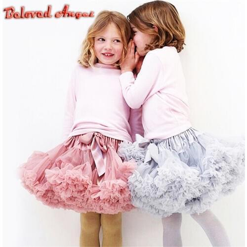 Beloved Angel Baby Girls Tutu Skirt Ballerina Pettiskirt Fluffy Child Ballet Skirts For Party Dance Princess Girl Tulle clothes
