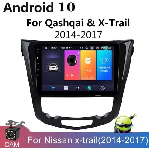 Android 10 GPS for Nissan X-Trail XTrail X Trail 3 T32 2013 2014-2017 Qashqai 2 J11 radio station video player multimedia naveg