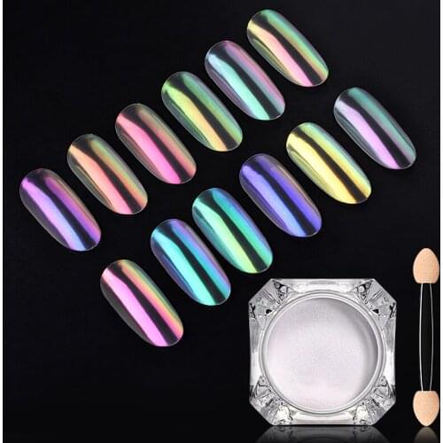Sale Hot 1Pc Exquisite Nail Art Glitter Unicorn Mirror Nail Powder Ultra-thin DIY Mermaid Chrome Pigment Powder Crystal Nail Art